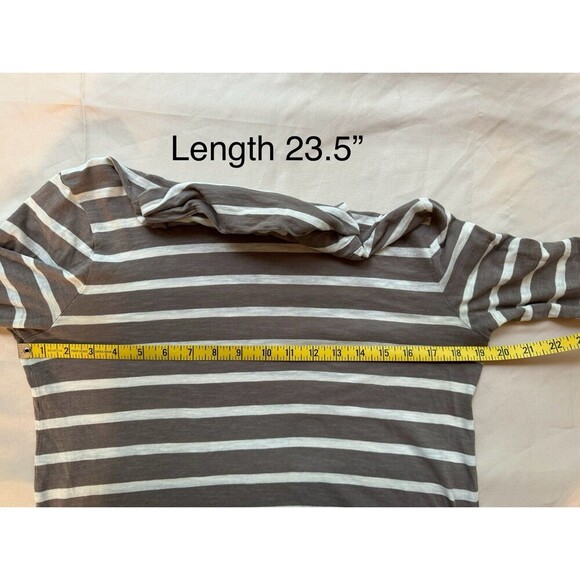 Madewell mock style neckline long sleeve striped shirt size medium - Picture 7 of 7